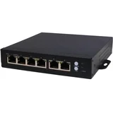 PoE mrežno stikalo, 6 priključkov RJ-45, 4 PoE, vgradnja v omaro - POE SWITCH 4CH+2
