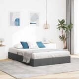  Otomanski krevet s pohranom Tamno siva 140 x 200 cm tkanina | shoptok.hr