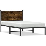 Maison Chic Kovinski Posteljni okvir - Enojna postelja - Postelja za odrasle brez vzmetnice dimljen hrast 100x200cm, (21694241) Cene