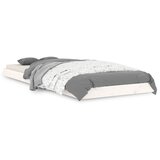 Maison Chic Posteljni okvir - Enojna postelja - Postelja za odrasle bel 75x190 cm trdna borovina-J9963, (21775893) | Shoptok.si