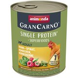 animonda GranCarno Adult Superfoods 6 x 800 g - Piščanec + špinača, malina, bučna semena | shoptok.hr