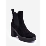 Boto Leather Boots On A Massive Heel Black Sunilda | Eponuda.ba