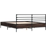  Okvir kreveta boja hrasta 160x200 cm konstruirano drvo i metal | shoptok.hr