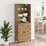 vidaXL Visok predalnik s predalom Umetni hrast 69,5 x 34 x 180 cm | Shoptok.si