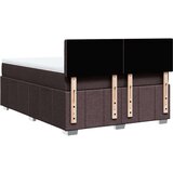 vidaXL Krevet s oprugama i madracem tamnosmeđi 160x200 cm tkanina | shoptok.hr