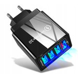  4x USB 3.0 brzi punjač 220V sa LED 3.1A crni Cijene
