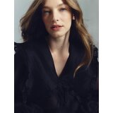 Reserved Bluza s ukrasnim ovratnikom - crno | shoptok.hr