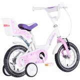 Visitor bicikl kids liloo 12" 8" v-brake kontra 95-115cm (12") belo roze perla 1120096 | Eponuda.com