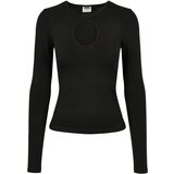 Urban Classics Women's Organic Long Sleeve Keyhole Black | shoptok.hr