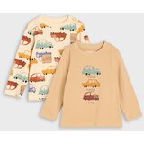 Sinsay Pamučne majice s tiskom vozila 2 pack | shoptok.hr