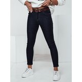 DStreet Spodnie damskie JEANLINE skinny z paskiem jeansowe | ePonuda.com