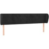 Maison Chic posteljno vzglavje - vzglavna omarica - nočna omarica z ušesi črno 183x23x78/88 cm žamet, (21710743) | Shoptok.si