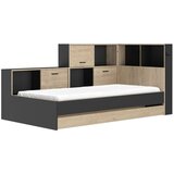 MID.YOU postelja s predalom 90 cm x 200 cm , črna, barve kostanja | Shoptok.si