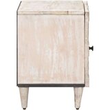  Noćni ormar 2 pcs Bijelo 40 x 33 5 x 46 cm Čvrsto drvo manga - Bijelo 2 | shoptok.hr