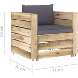  2-dijelna vrtna garnitura s jastucima zeleno impregnirano drvo | shoptok.hr