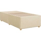 vidaXL Box spring postelja z vzmetnico krem 90x200 cm blago | Shoptok.si