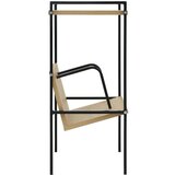 vidaXL Police za knjige s 2razine crni i boja hrasta 52x28x59cm drvene | shoptok.hr