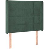  Uzglavlje tamnozeleno 93x16x118/128 cm baršunasto | shoptok.hr