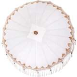 vidaXL Senčnik Krem 180-190 cm Bombažne tkanine & Les & Bambus | Shoptok.si