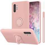 Cadorabo Ohišje, združljiv s Samsungom v tekoči roza barvi - zaščitni pokrov iz fleksibilnega silikona TPU z obročem, (20587039) Cene