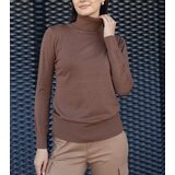  Brown loose-fit turtleneck Nida | Shoptok.si