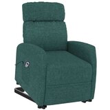  Stol s funkcijo vstajanja temno zeleno blago, (20700941) | Shoptok.si