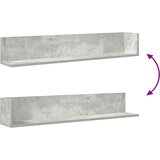  Zidne police 2 kom Beton siva 100x16,5x16,5cm Konstruirano drvo | Eponuda.com