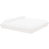  Posteljni okvir bel trden les 200x200 cm, (20644514) | Shoptok.si