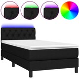  box spring s madracem LED crni 80 x 200 cm od tkanine | shoptok.hr
