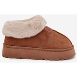 Boto Women's Snow Boots On Platform With Fur Camel Calyra | Shoptok.si