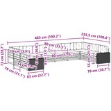  Setovi sofa 10 kom. Čvrsto drvo akacije | shoptok.hr