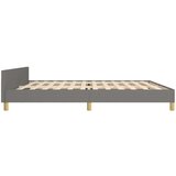  Posteljni okvir z vzglavjem temno siv 200x200 cm blago, (20736760) | Shoptok.si