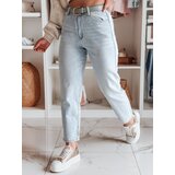 DStreet Spodnie damskie jeansowe mom fit z paskiem JEANMOM j.niebieskie Cene