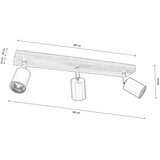  Spot-Light DO2910356 - Plafonsko spot svetlo MANARA 3xGU10/5W/230V borovina | Eponuda.com
