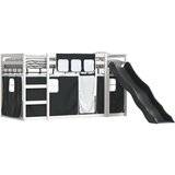 na kat s toboganom i zavjesama bijelo-crni 90 x 200 cm | shoptok.hr