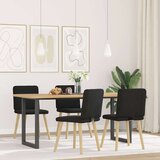  Blagovaonske stolice od tkanine 4 kom crne | shoptok.hr