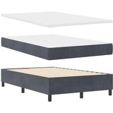  LED Box Spring Krevet s madracem Tamno siva 120 x 190 cm Baršun | shoptok.hr