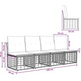  4-sjedalna vrtna soferica bez ruku 4 pcs 4-Broj sjedala Crna | shoptok.hr