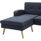  Kutna garnitura s presvlakom od tkanine 186 x 136 x 79 cm tamnosiva | shoptok.hr