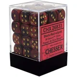 kockice - vortex - burgundy & gold - dice block 12mm (36)
