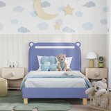  Otroški posteljni okvir z vznožjem Jeans modra 80 x 200 cm, (5000104736) | Shoptok.si