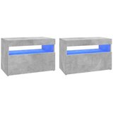 vidaXL TV omarica z LED lučkami 2 kosa betonsko siva 60x35x40 cm, (20733274) Cene