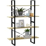 vidaXL ormarić za knjige s 4 razine boja hrasta 100x30x140 cm iverica | shoptok.hr