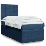  Krevet s oprugama i madracem plavi 100 x 200 cm od tkanine | shoptok.hr