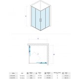 Copen Tuš kabina CONCEPT STAR 90x90x200cm staklo 8mm providno (C-02-8190) | ePonuda.com