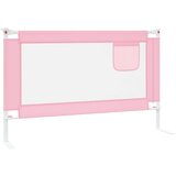vidaXL sigurnosna ograda za dječji krevet ružičasta 120x25 cm tkanina | shoptok.hr