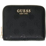 Guess Denarnice Ella Logo Slg Small Zip Around Črna Cene