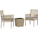 Bistro set za vrt 3 pcs Bež poliratan | shoptok.hr