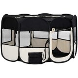  Sklopiva ogradica za pse s torbom za nošenje crna 145x145x61 cm | shoptok.hr