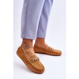 Boto Classic Suede Loafers With Embellishment Camel Amera | Shoptok.si